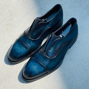 MEN'S HUDSON LEATHER CAP-TOE OXFORDS IN VITELLO CUOIO LEATHER